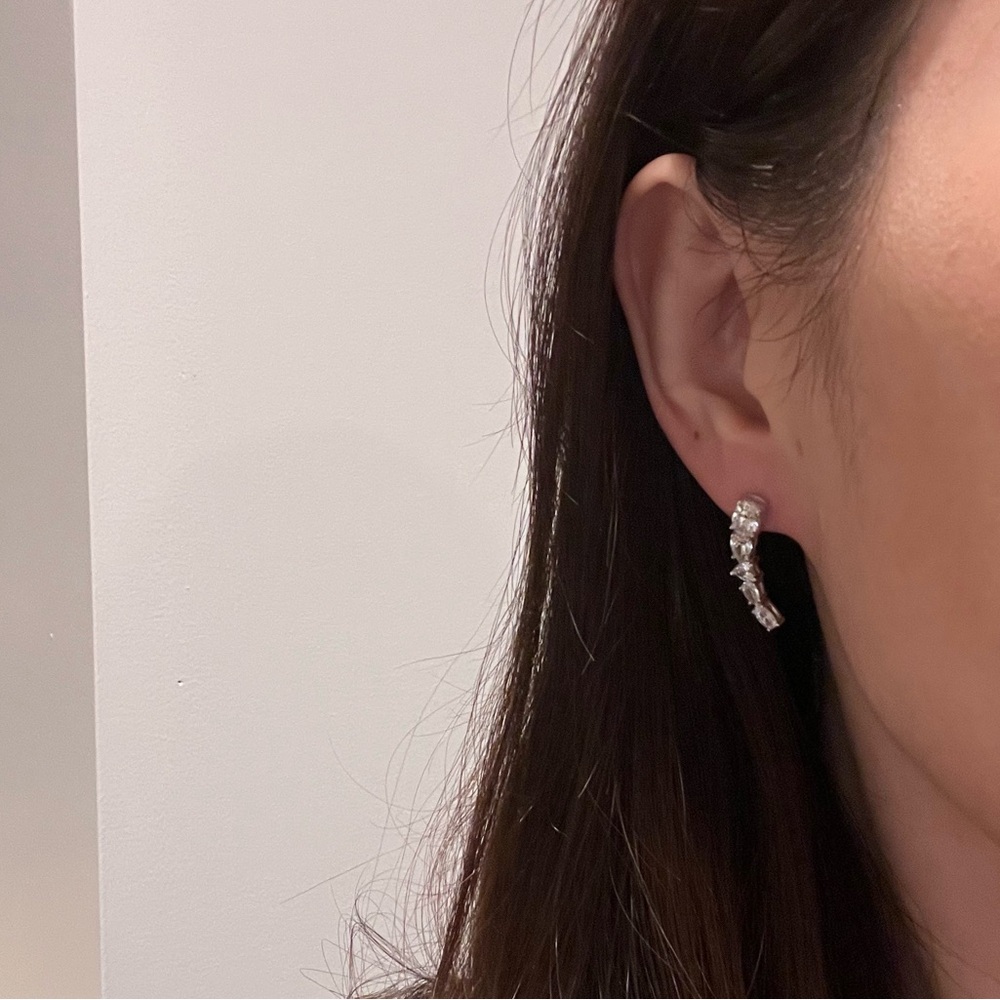 NWT Diamonique Drop Diamonds Earrings